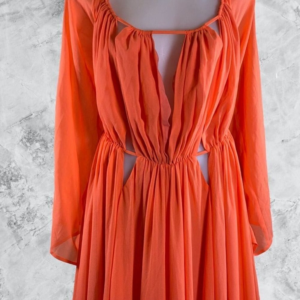 Michael Costello x REVOLVE Vallarta Gown - Orange - Picture 4 of 12